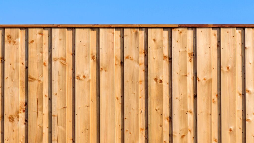 Wooden commercial privacy fence 